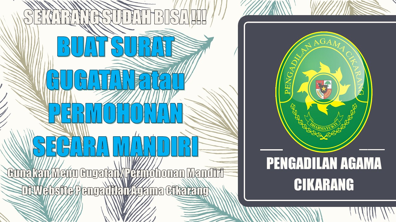 Aplikasi Gugatan/Permohonan Mandiri