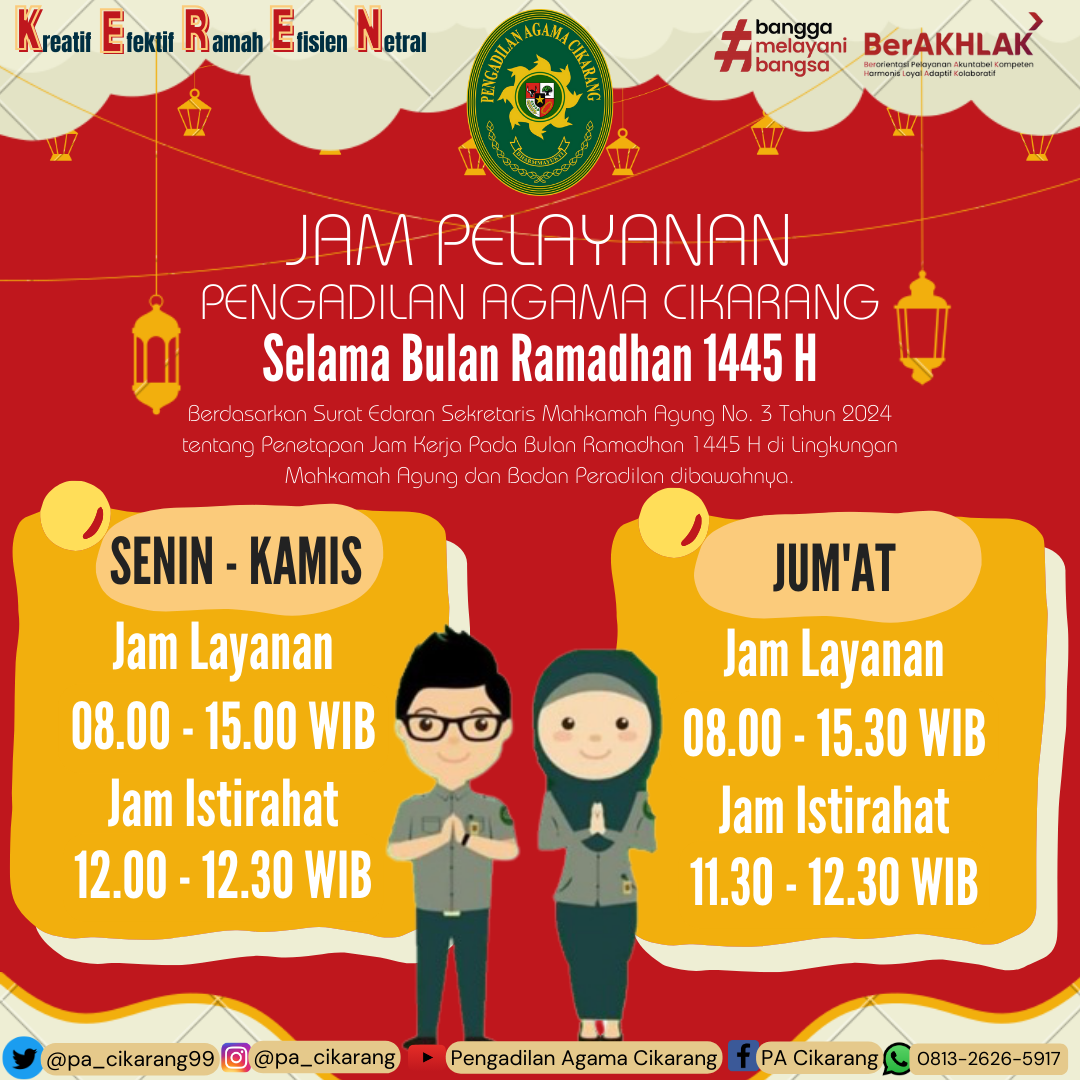JAM LAYANAN RAMADHAN 24